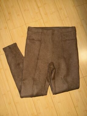 SPANX Faux Suede High Rise Shaping Leggings